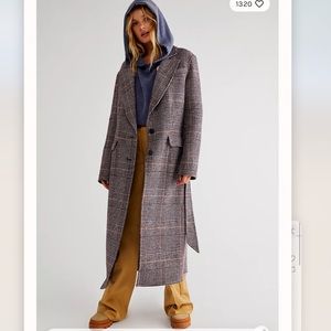 NWT Free People Menswear Hailey Wool Coat S